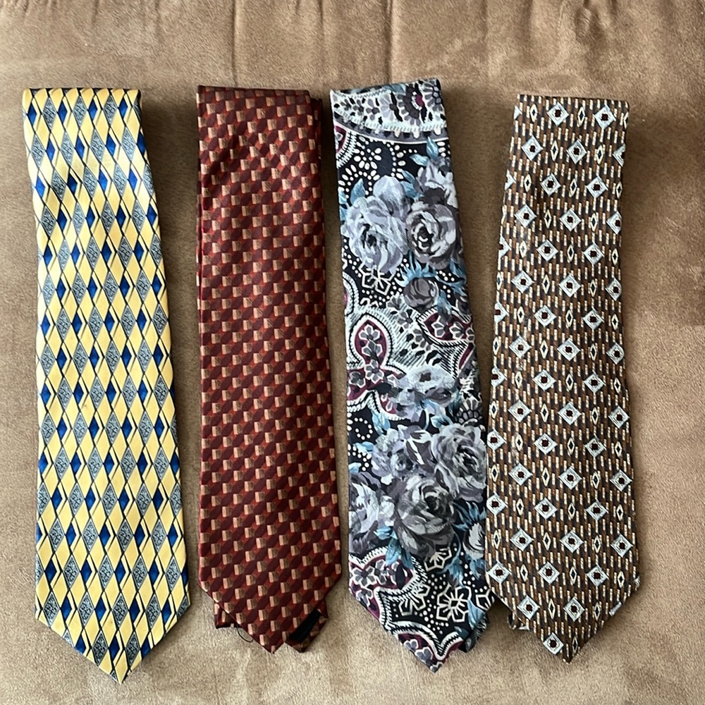 Mens ties lot of 4 Puritan, Van Husen, Windridge, Zylon George Machado